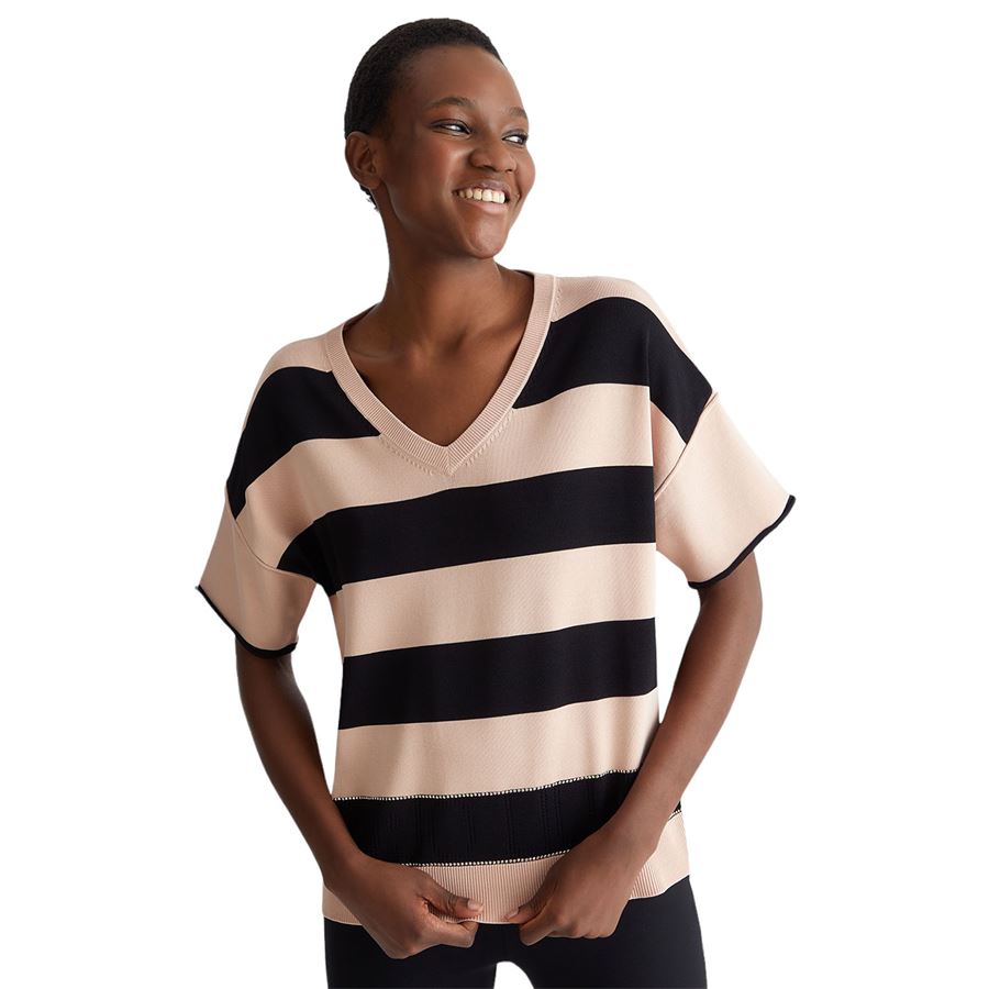 Maglia a righe con logo Liu Jo | TA4115MS36LC3381